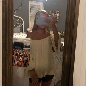 Off the shoulder Cream Top